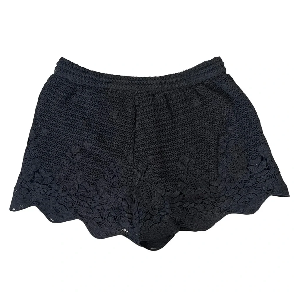 Abercrombie & Fitch black crochet